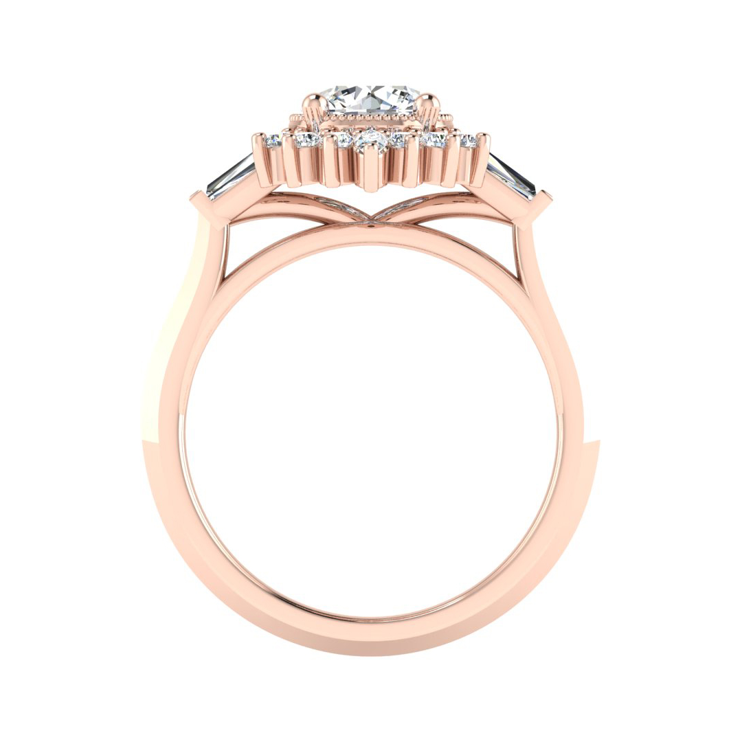 Gabrielle Halo Engagement Ring